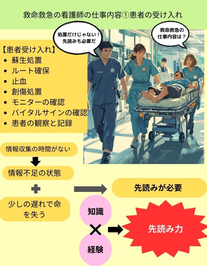 救命救急の看護師の仕事内容①患者の受け入れ